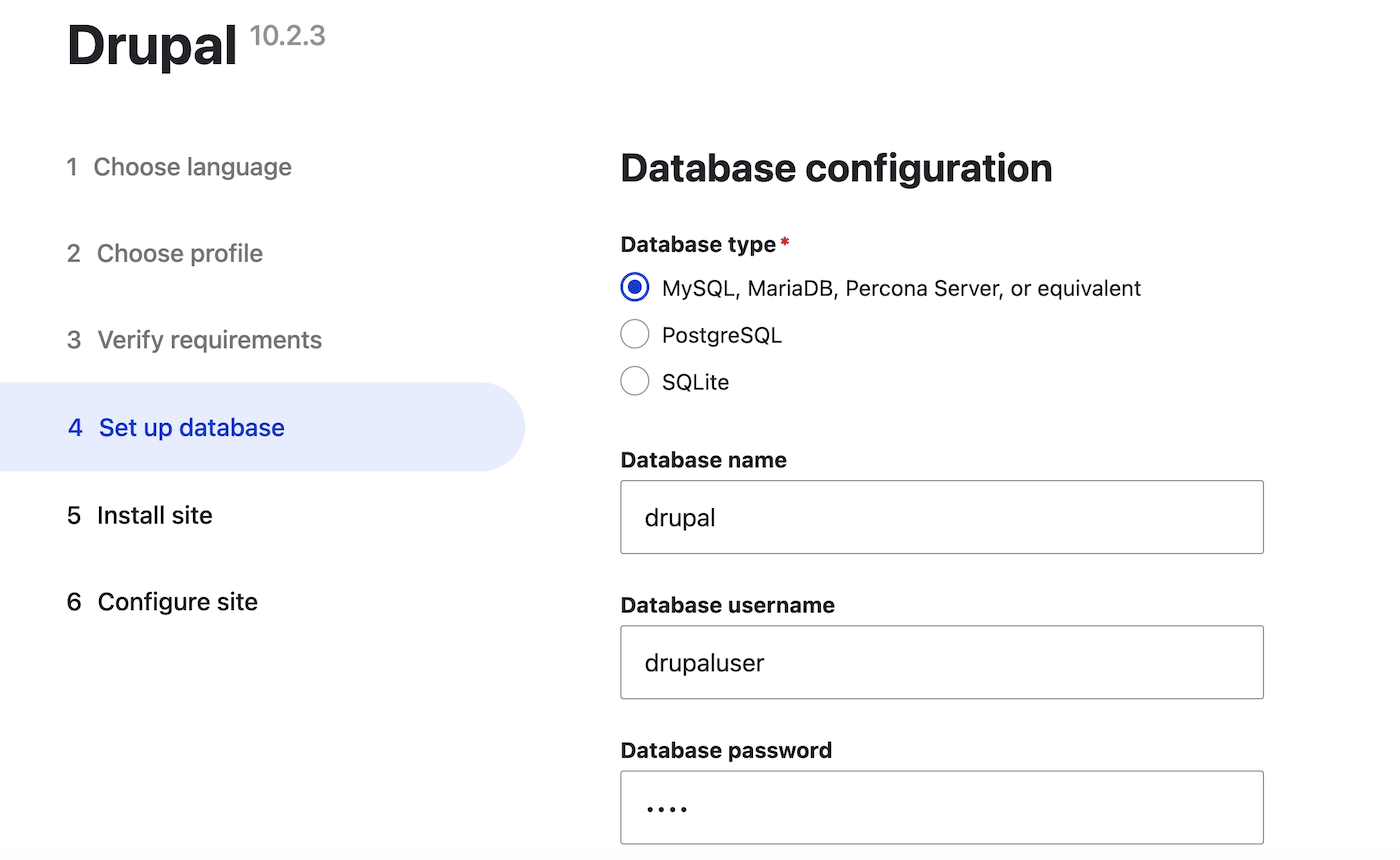 Drupal Database Config Drupal Database Config